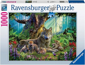 Пазл Волки в лесу 1000 элементов (Ravensburger, 15987)